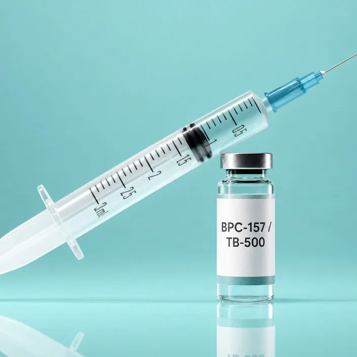 BPC-157 and TB-500 peptide vial