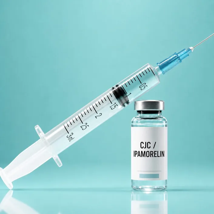 CJC-1295 and Ipamorelin peptide vial