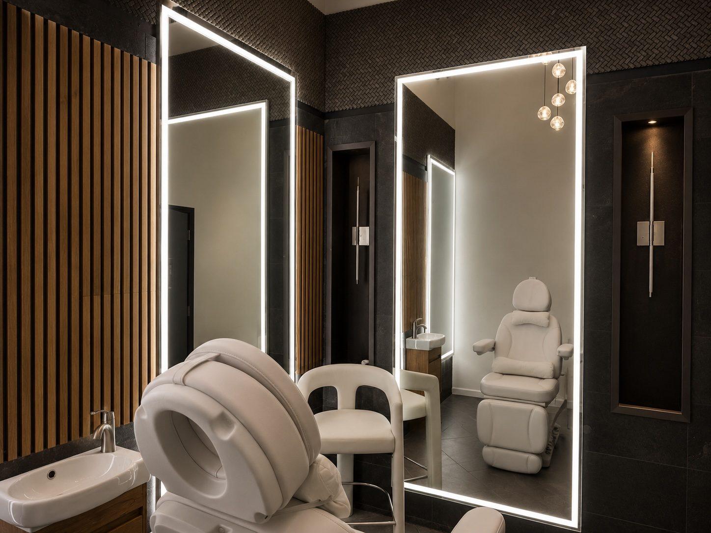 A calm, elegant treatment room